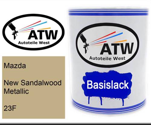 Mazda, New Sandalwood Metallic, 23F: 1L Lackdose, von ATW Autoteile West.